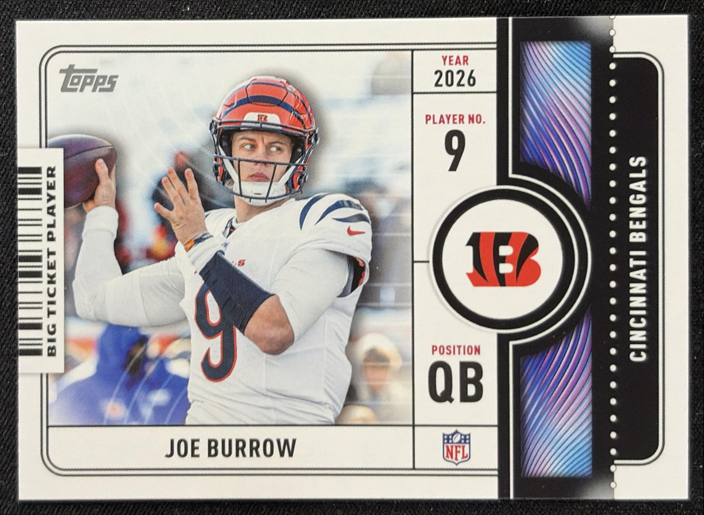 Joe Burrow 2026 Topps Big Ticket Players Bengals front