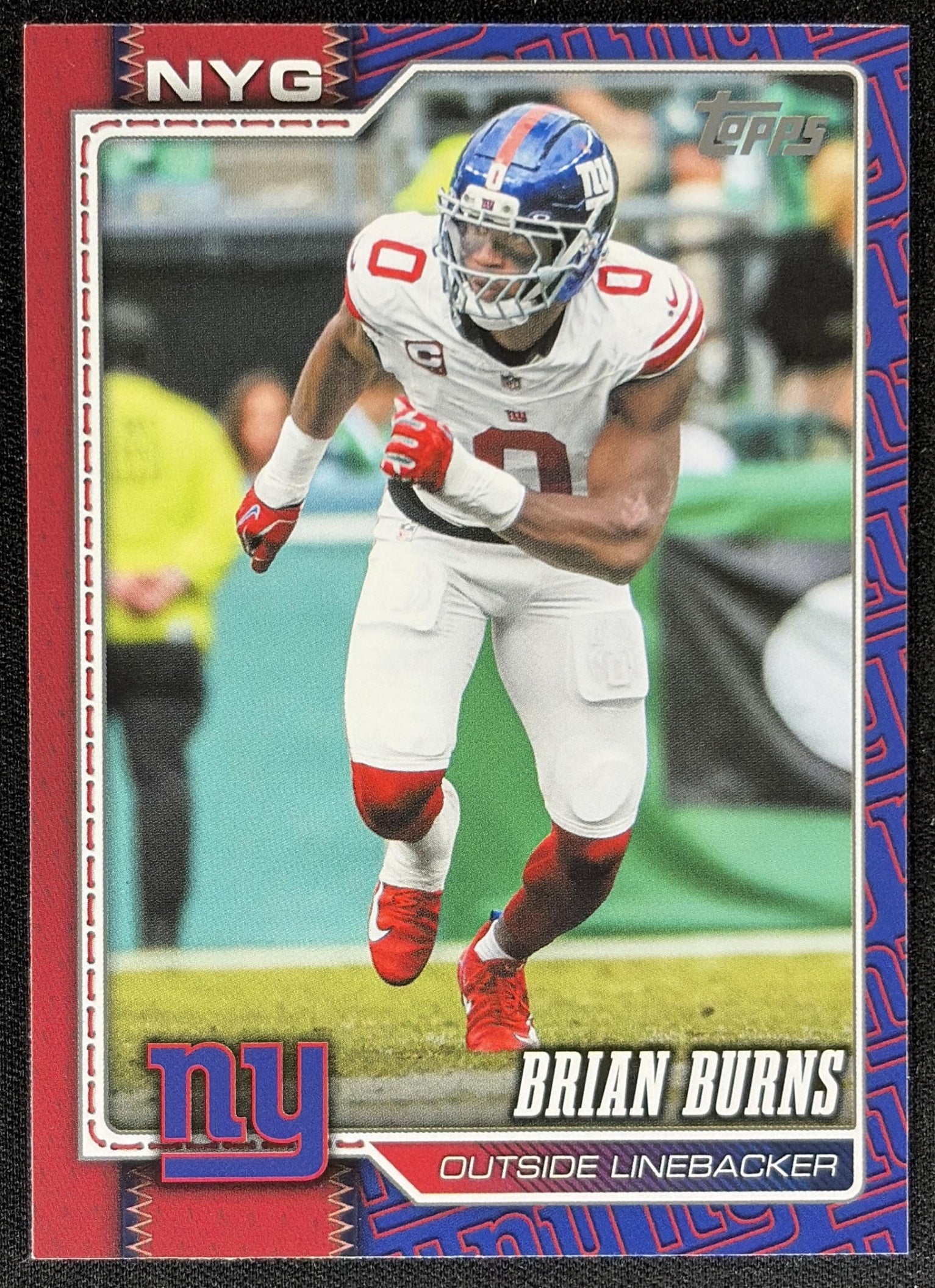 Brian Burns 2026 Topps Team Color Border Variation Giants