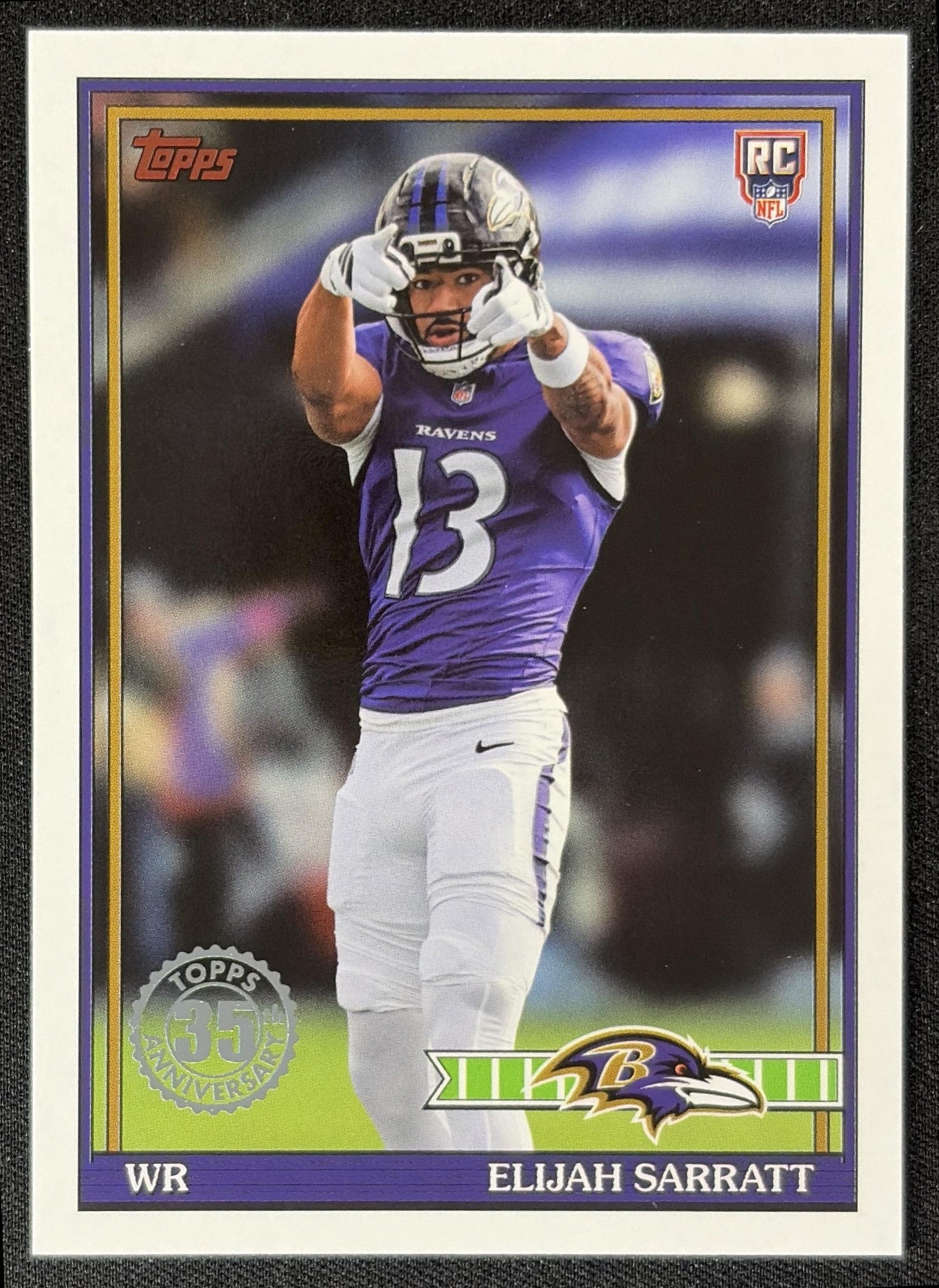 Elijah Sarratt 2026 Topps 1991 Rookie Ravens front