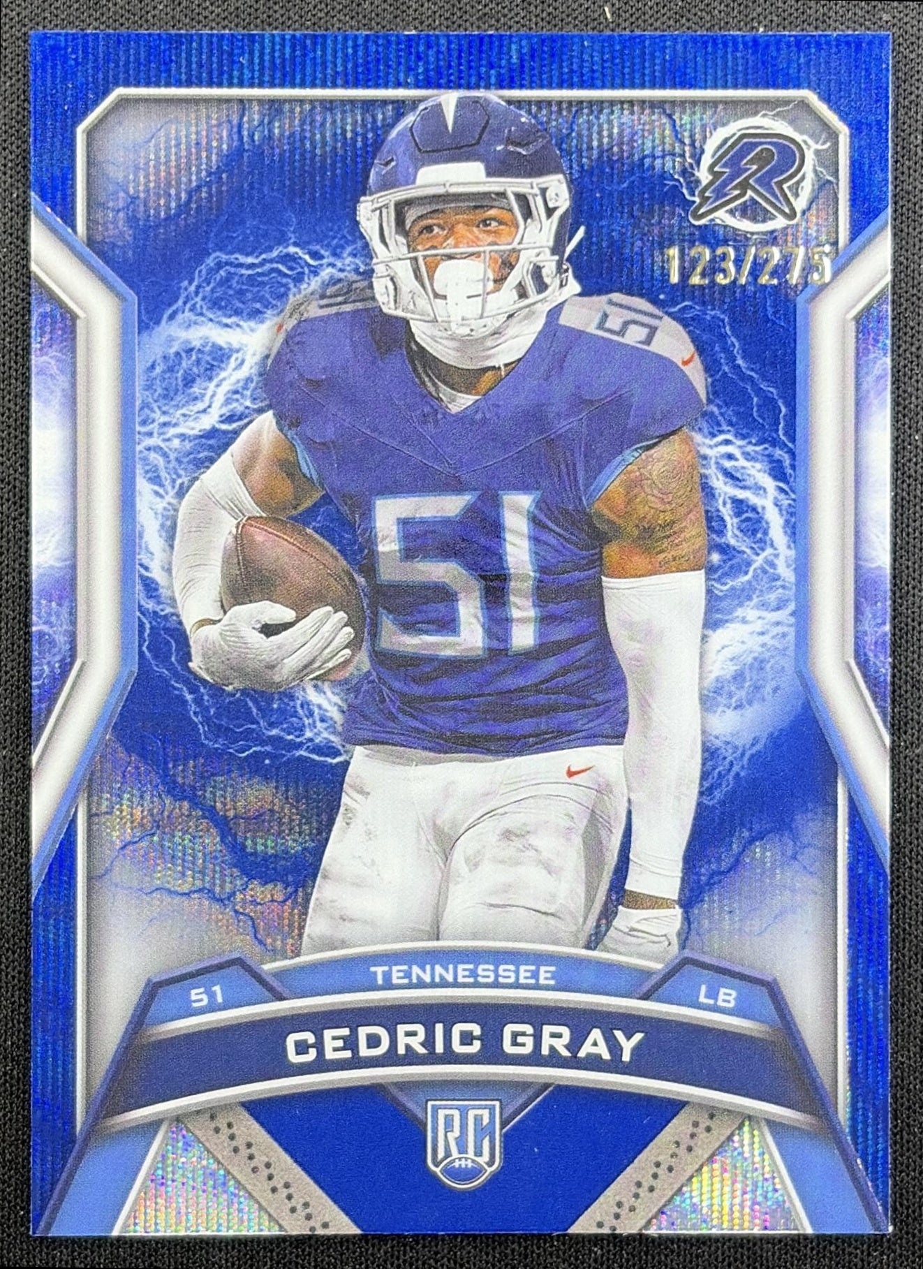 Cedric Gray 2024 Topps Resurgence Navy Surge /275 Titans