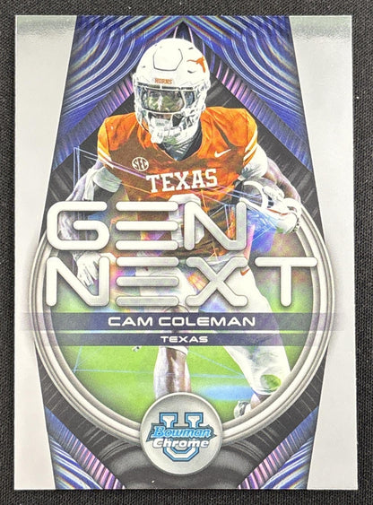 Cam Coleman 2026 Bowman Gen Next Longhorns