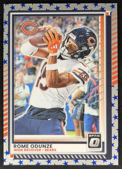 Rome Odunze 2025 Panini Donruss Optic Stars Prizm Bears