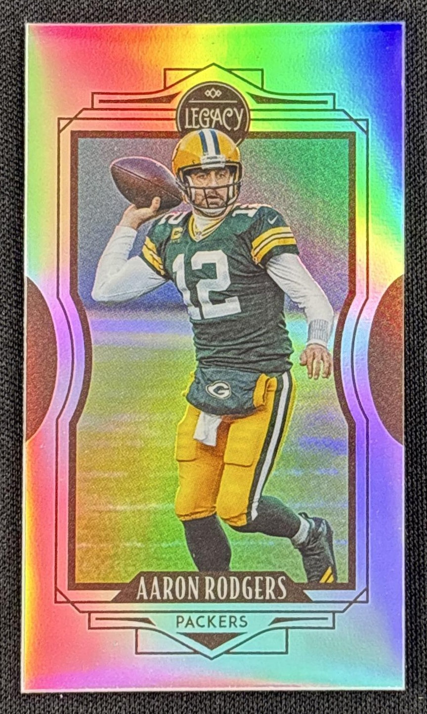 Aaron Rodgers 2021 Panini Legacy Premium Edition Mini Silver Packers