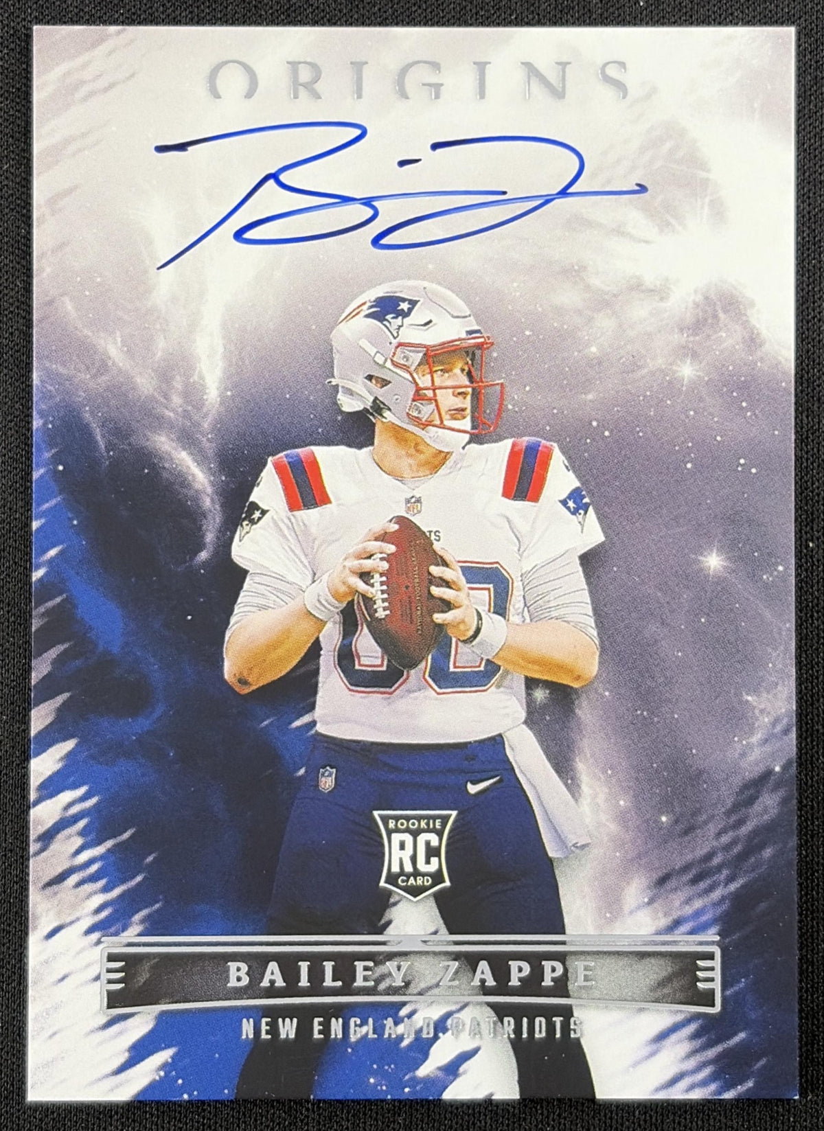 Bailey Zappe 2022 Panini Origins Rookie Auto Patriots