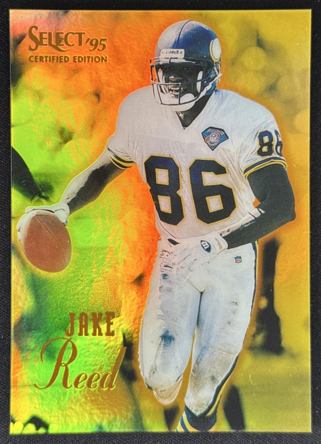 Jake Reed 1995 Pinnacle Select Certified Mirror Gold Vikings Sports Trading Card