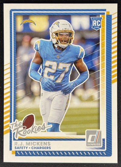 R.J. Mickens 2025 Panini Donruss Rookies & Highlights Chargers Sports Trading Cards