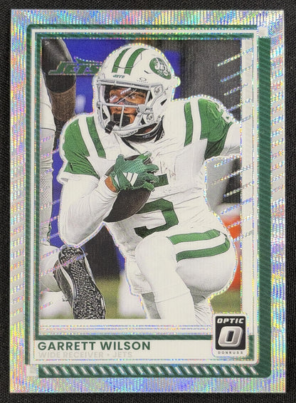 Garrett Wilson 2025 Panini Donruss Optic Wave Prizm /300 Jets