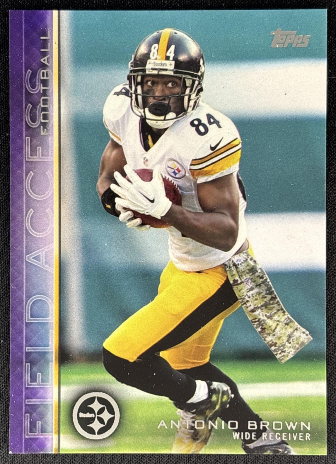 Antonio Brown 2015 Topps Field Access Purple /25 Steelers front