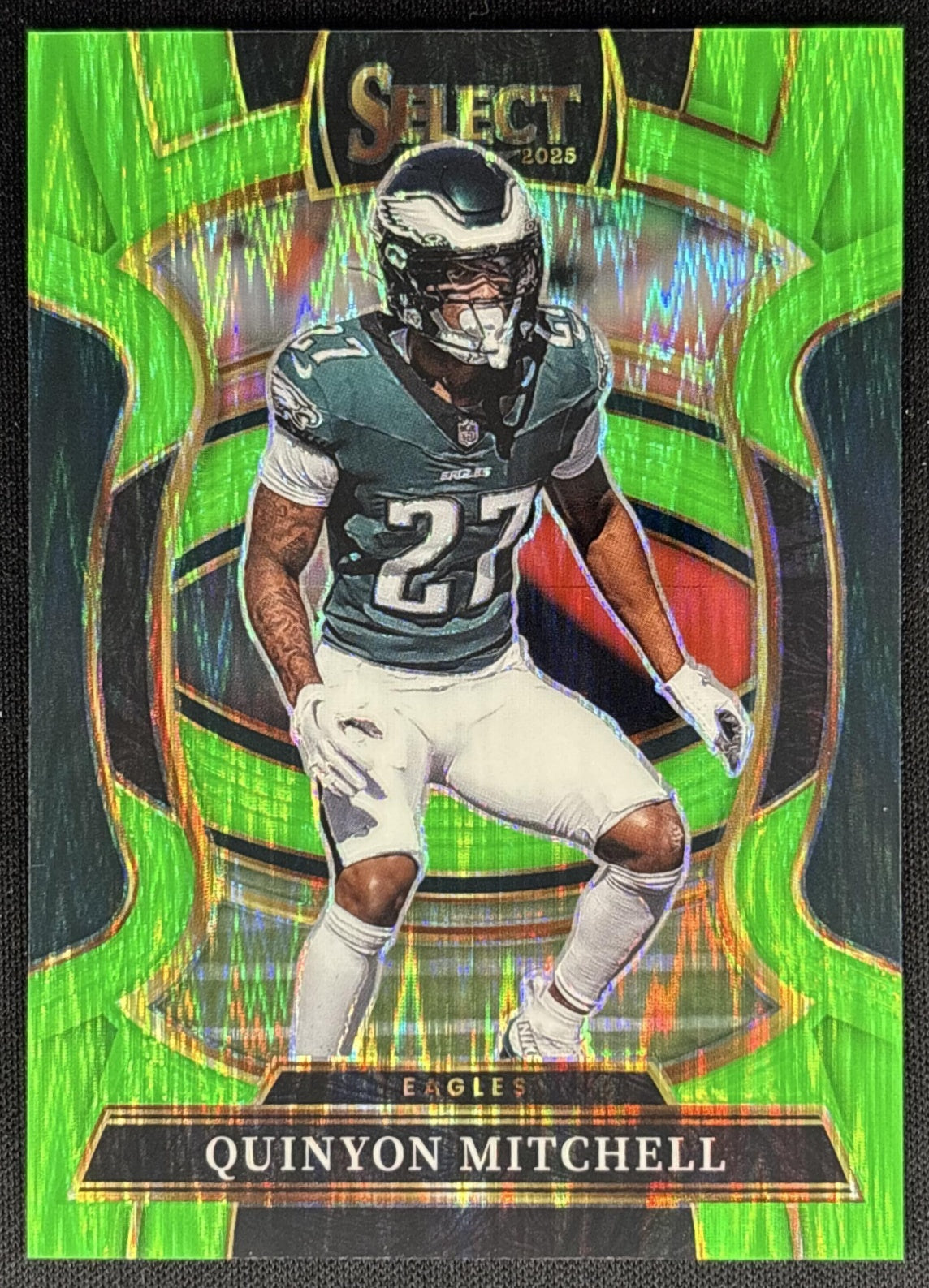 Quinyon Mitchell 2025 Panini Select Concourse Neon Green Prizm Shock /699 Eagles Default Title Sports Trading Cards