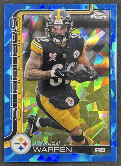 Jaylen Warren 2025 Topps Chrome Sapphire Steelers Sports Trading Cards