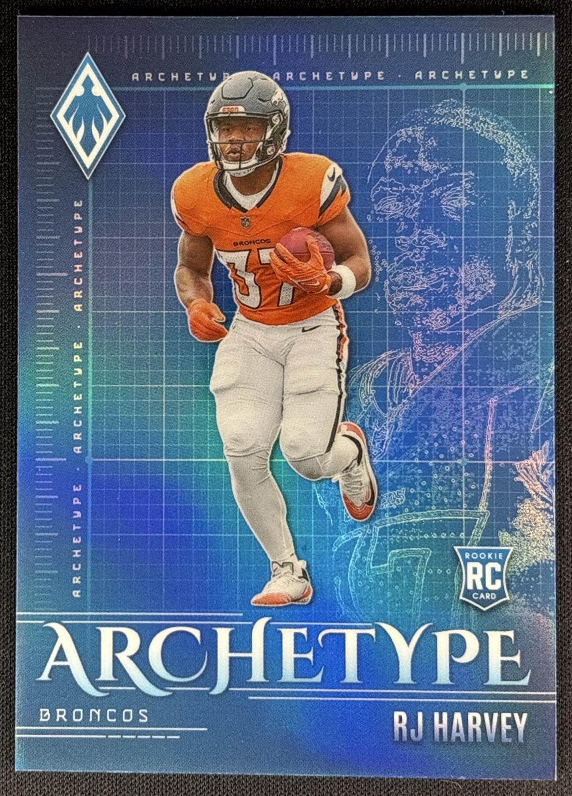 RJ Harvey 2025 Panini Phoenix Archetype Sports Trading Cards
