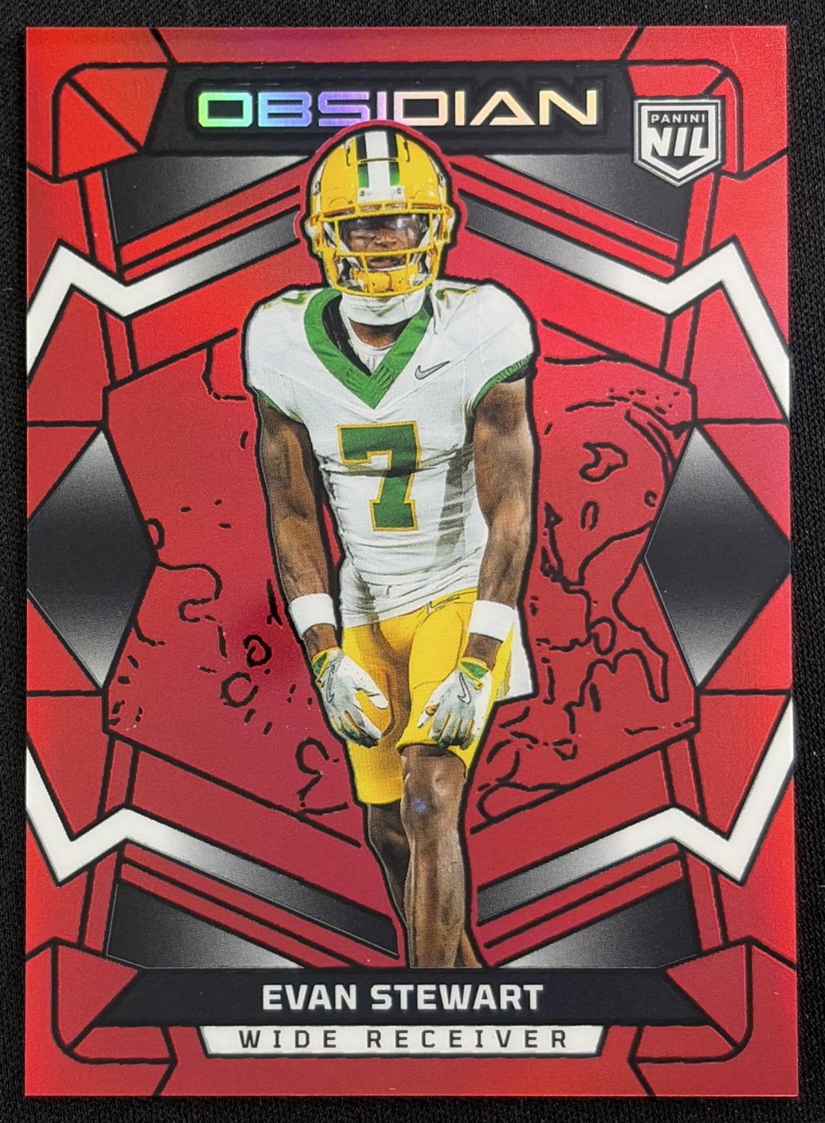 Evan Stewart 2026 Panini Obsidian Red /149 Ducks Sports Trading Card
