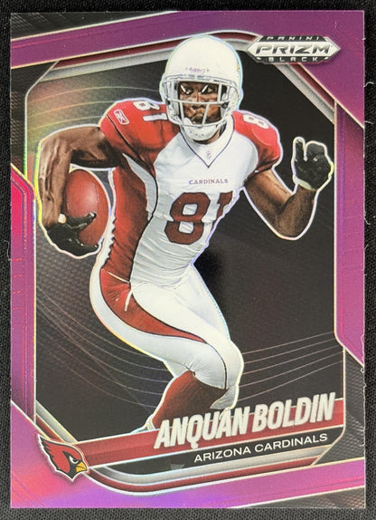 Anquan Boldin 2025 Panini Prizm Black Purple /99 Cardinals front