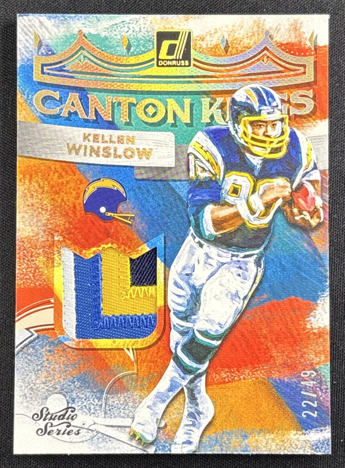 Kellen Winslow 2022 Panini Donruss Canton Kings Studio Series /49 Chargers
