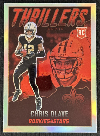 Chris Olave 2022 Panini Rookies & Stars Thrillers Silver Saints front