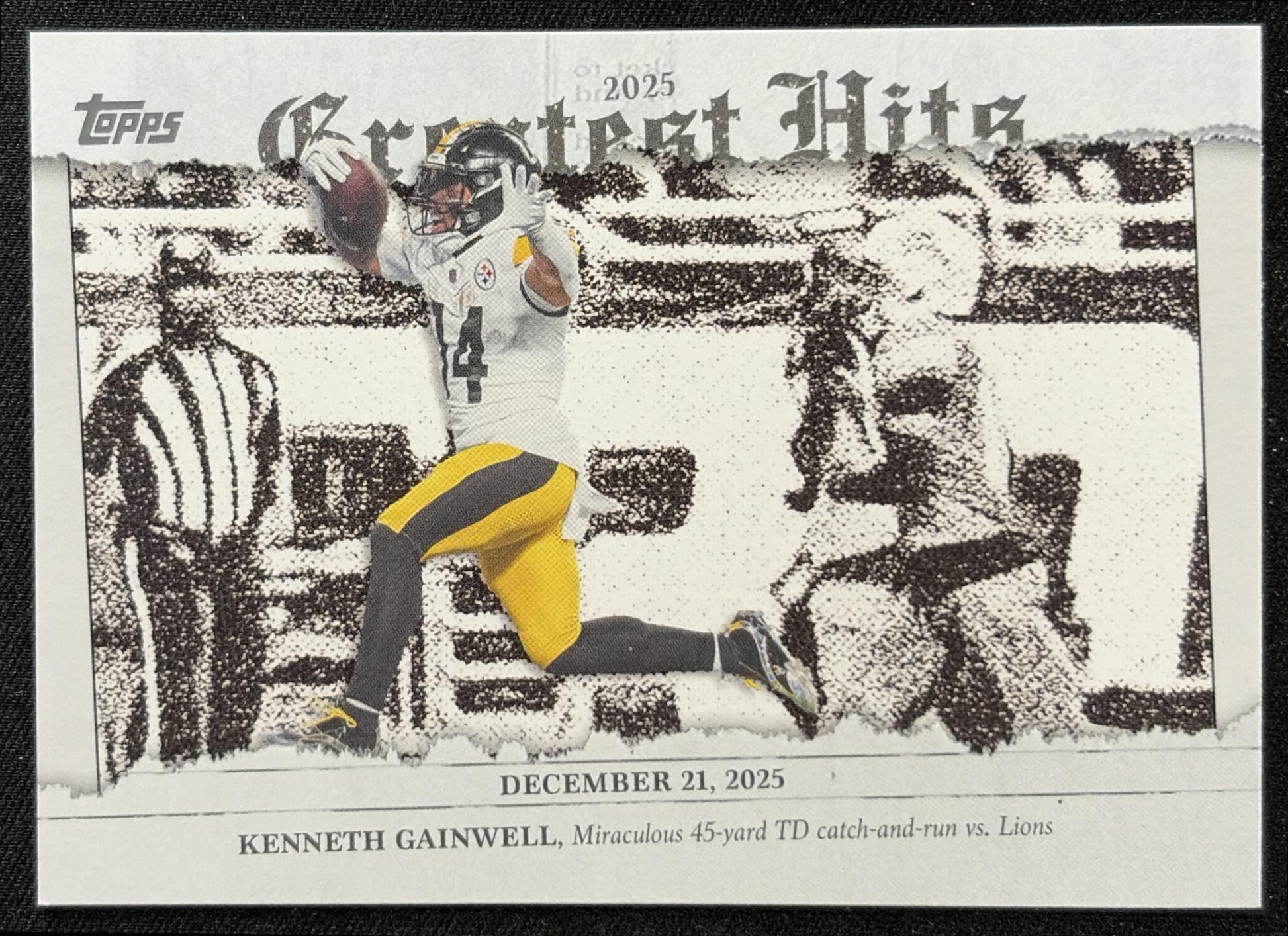 Kenneth Gainwell 2026 Topps 2025 Greatest Hits Steelers front