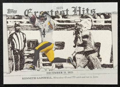 Kenneth Gainwell 2026 Topps 2025 Greatest Hits Steelers front