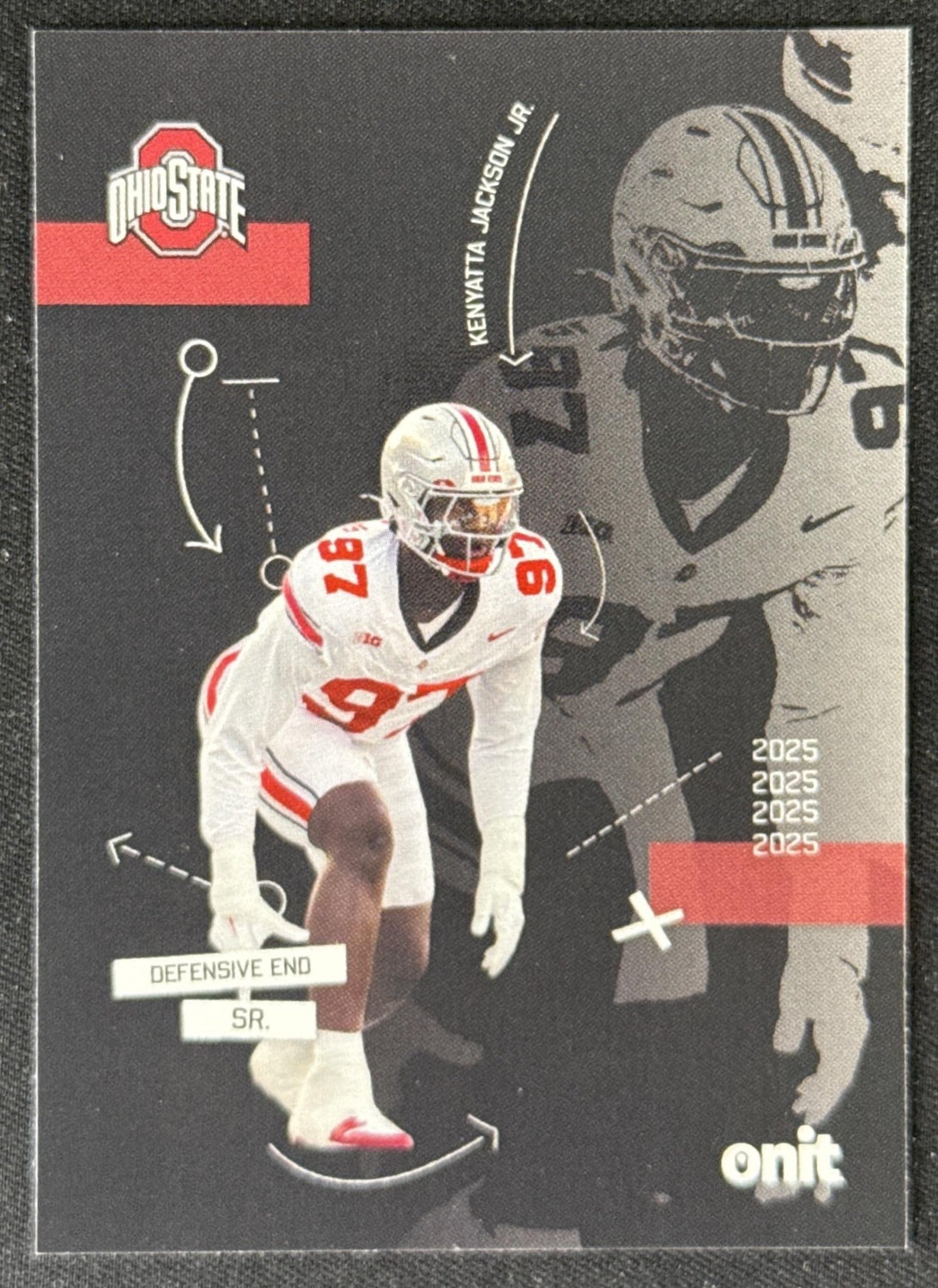Kenyatta Jackson Jr. 2025 ONIT Athlete Ohio State Buckeyes Silhouette Sports Trading Card