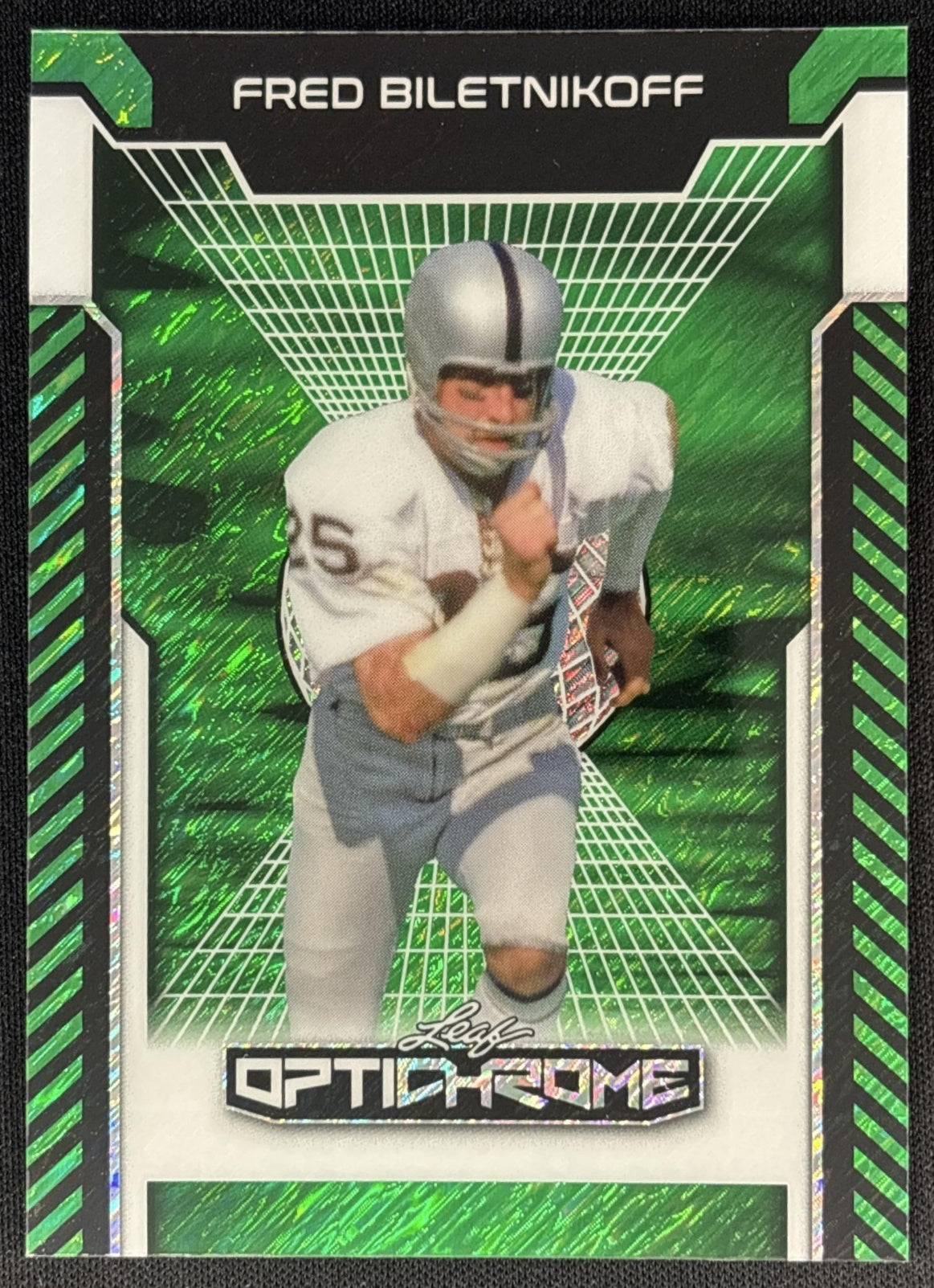 Fred Biletnikoff 2025 Leaf Optichrome Green Shimmer 1/1