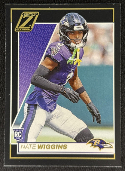 Nate Wiggins 2024 Panini Zenith Ravens Baltimore Ravens Sports Trading Card