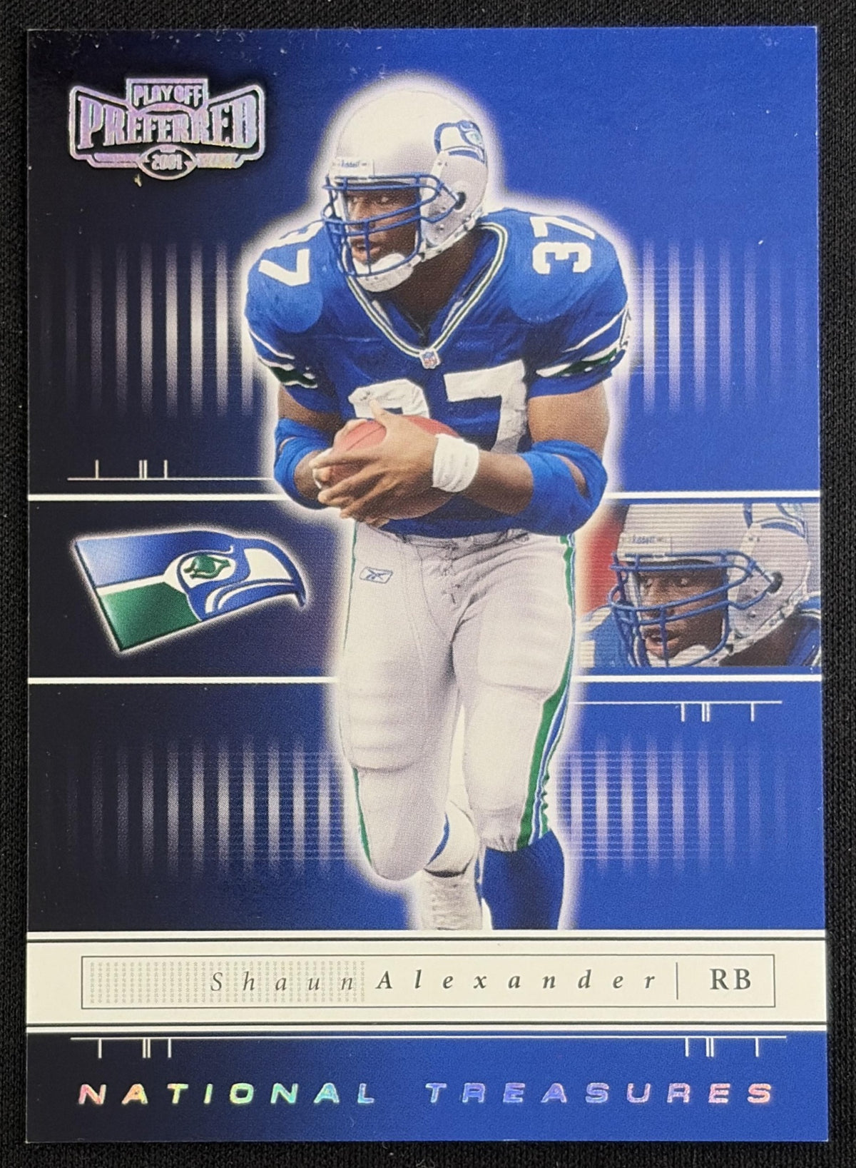 Shaun Alexander 2001 Playoff Preferred National Treasures Silver /400 Seahawks