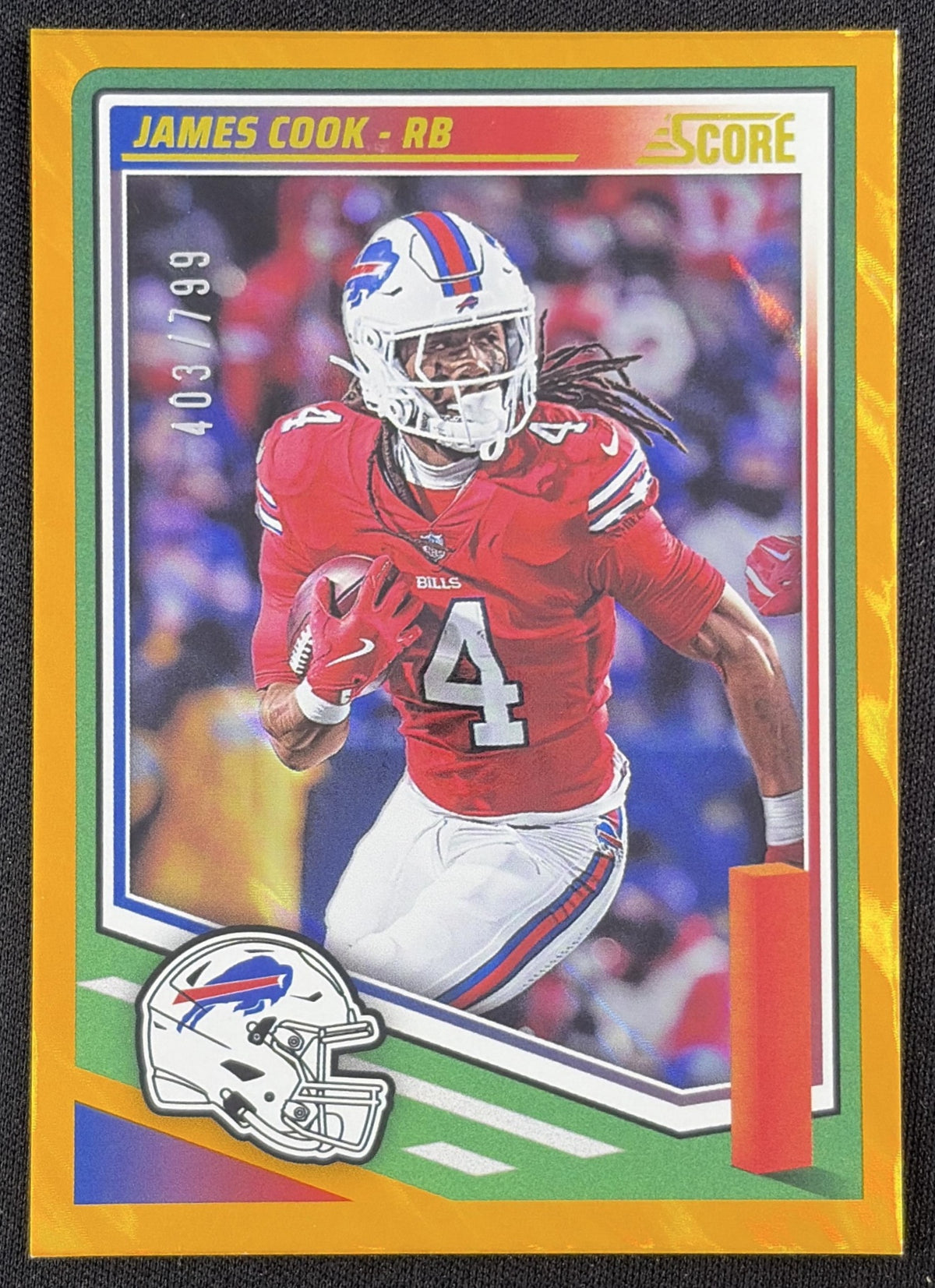 James Cook 2025 Panini Score Lava /799 Bills