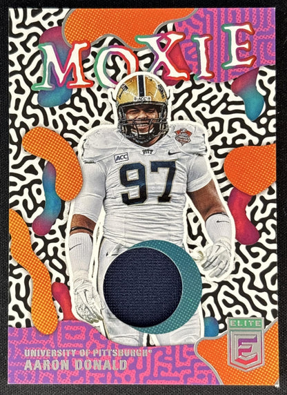 Aaron Donald 2023 Panini Chronicles Draft Picks Elite Moxie Jersey Panthers front