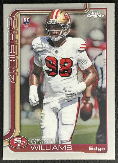 Mykel Williams 2025 Topps Chrome Rookie 49ers Sports Trading Cards