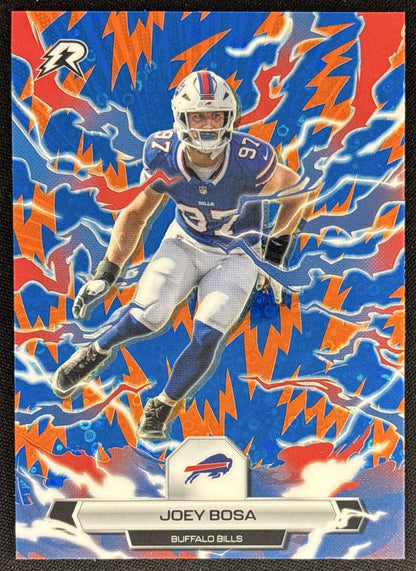 Joey Bosa 2025 Topps Resurgence Blue and Orange Spark Refractor Bills