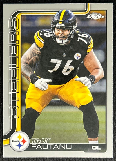 Troy Fautanu 2025 Topps Chrome Steelers Sports Trading Cards