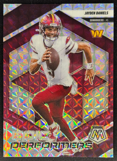 Jayden Daniels 2025 Mosaic Epic Performers Mosaic Prizm Commanders Sports Trading Cards