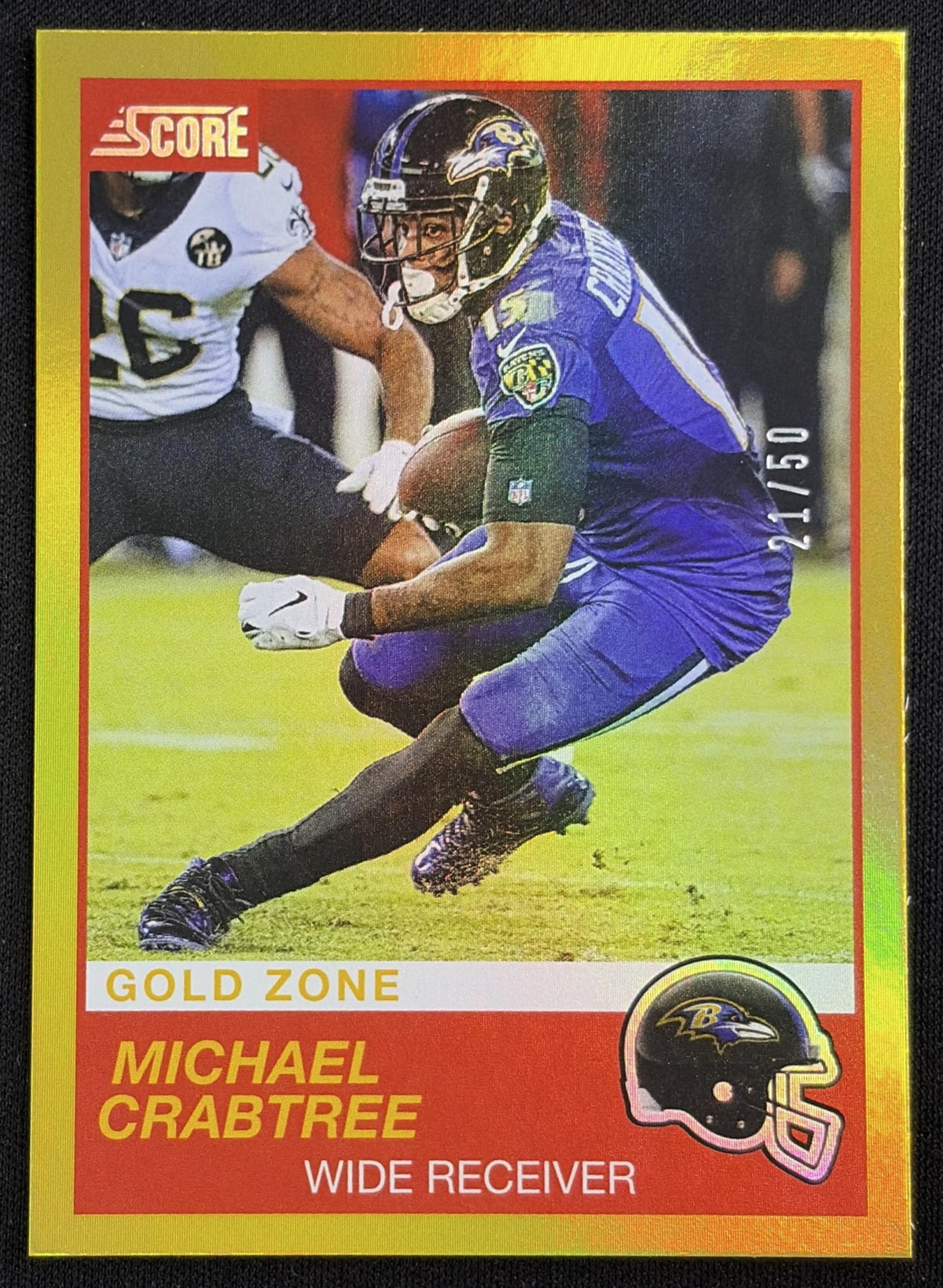 Michael Crabtree 2019 Panini Score Gold Zone /50 Ravens