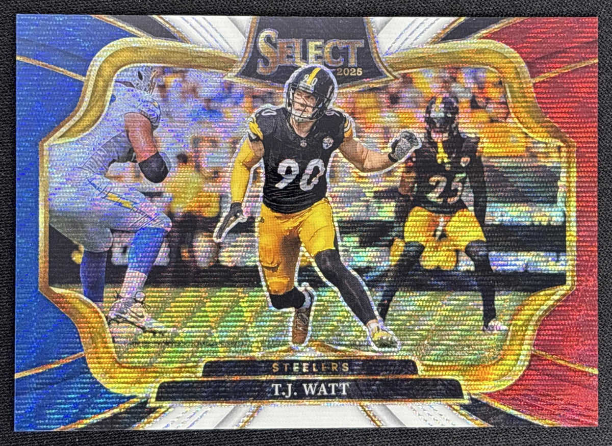T.J. Watt 2025 Panini Select Field Level Tri-Color Prizm /99 Steelers