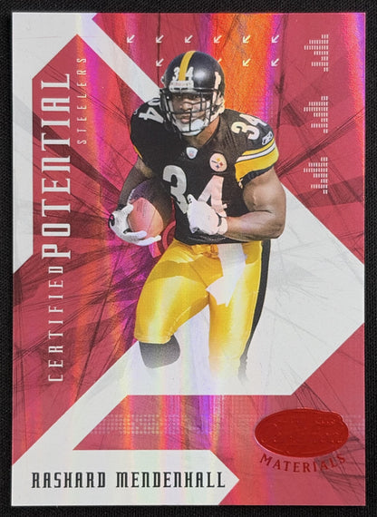 Rashard Mendenhall 2008 Playoff Contenders Absolute Memorabilia Star Gazing /250 Steelers Pittsburgh Steelers Sports Trading Card
