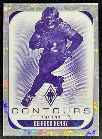 Derrick Henry 2025 Panini Phoenix Contours Winter /199 Ravens