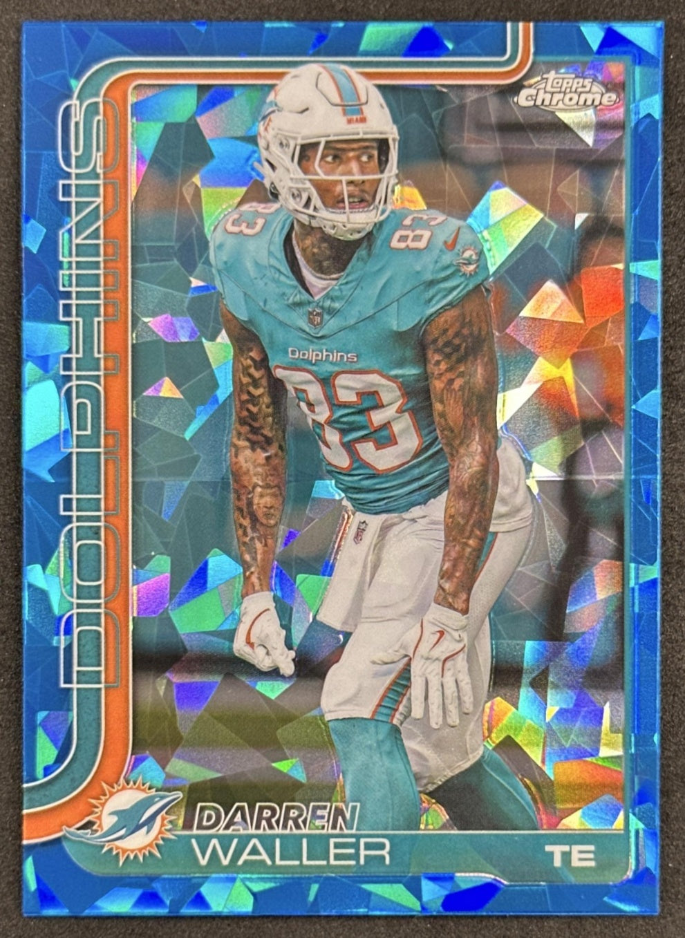 Darren Waller 2025 Topps Chrome Sapphire Dolphins