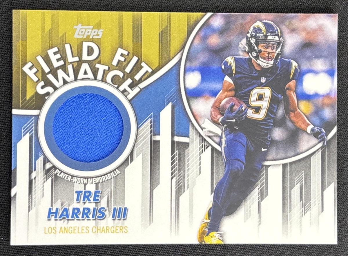 Tre' Harris III 2026 Topps Field Fit Swatch Collection Chargers