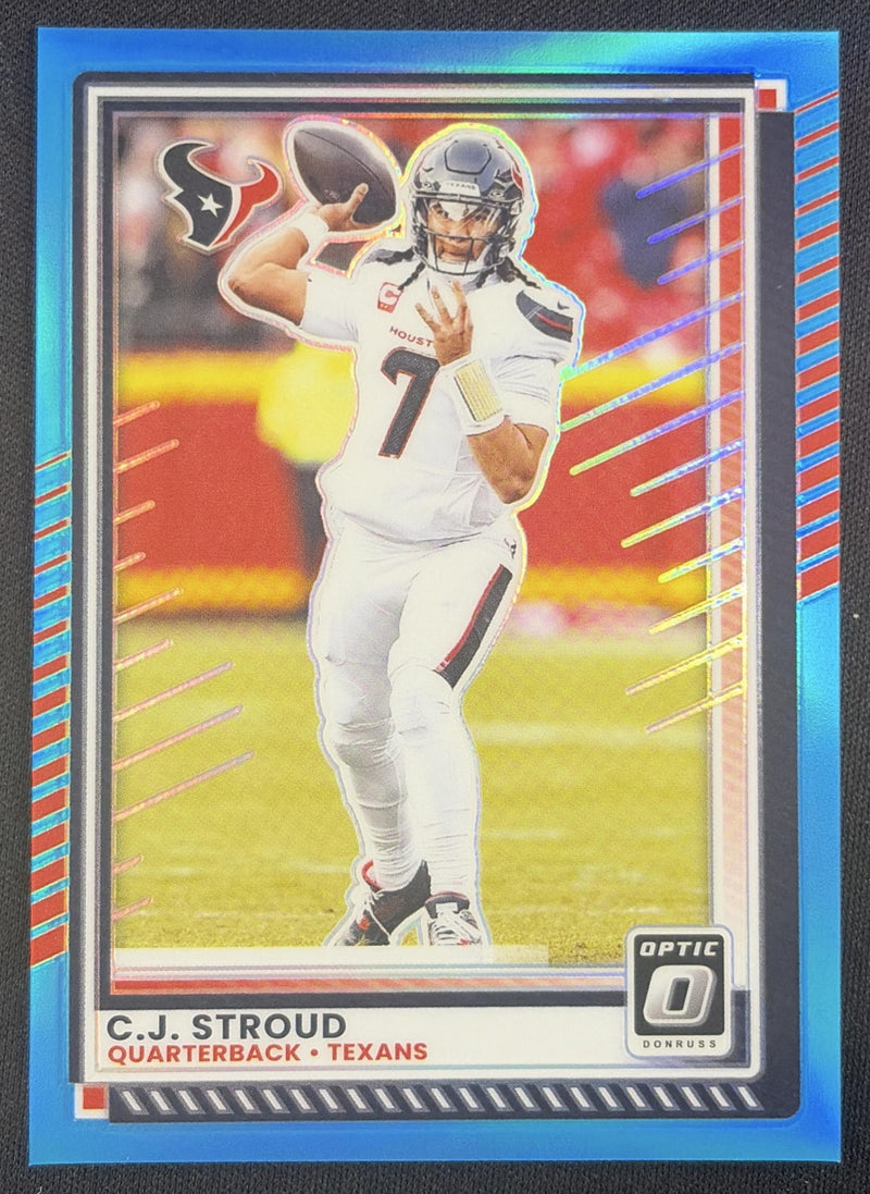 C.J. Stroud 2025 Panini Donruss Optic Aqua Prizm /349 Texans