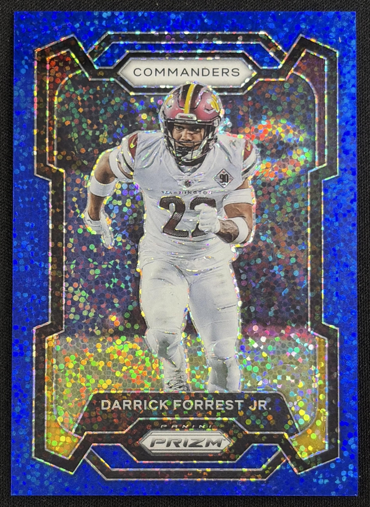 Darrick Forrest Jr. 2023 Panini Prizm Blue Sparkle /96 Commanders