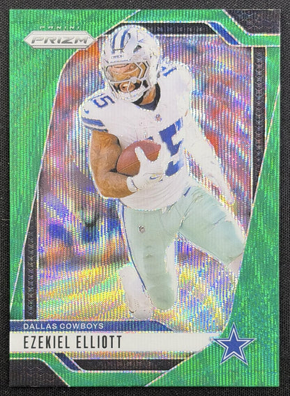 Ezekiel Elliott 2024 Panini Prizm Green Wave Cowboys front