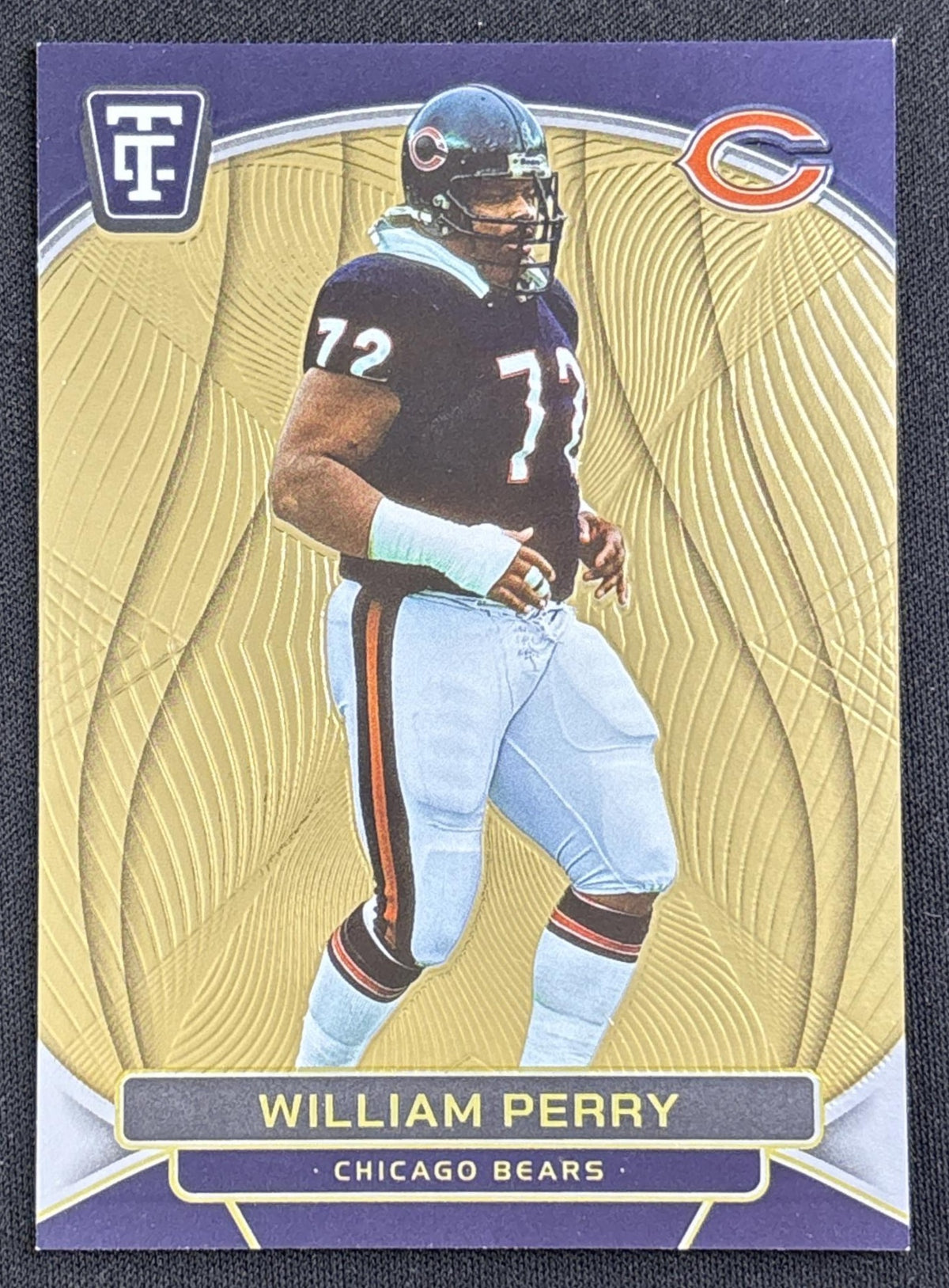William Perry 2024 Panini Totally Certified Legends Mirror Neon Orange /399 Bears