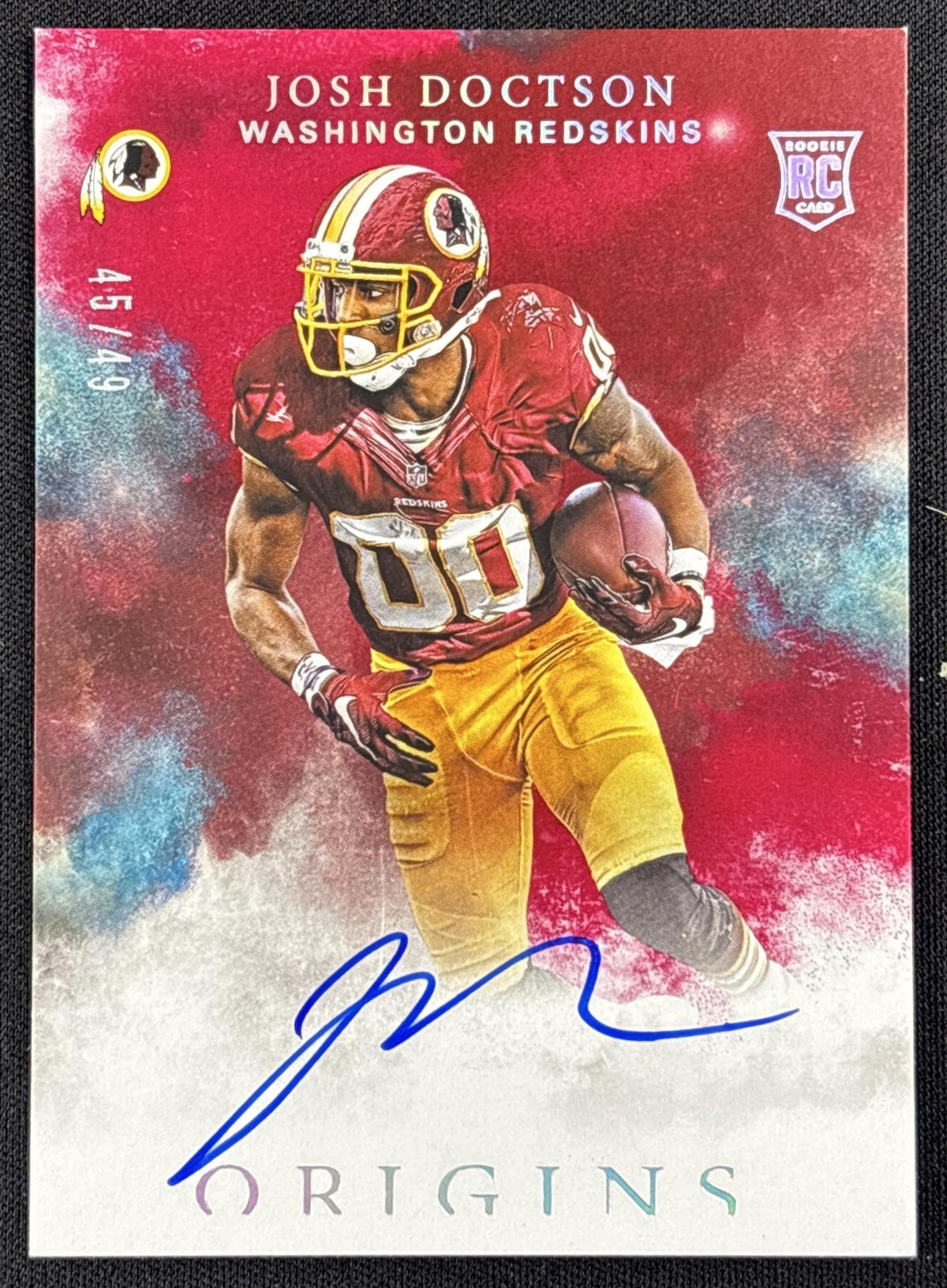 Josh Doctson 2016 Panini Origins Red Rookie Auto /49 Redskins