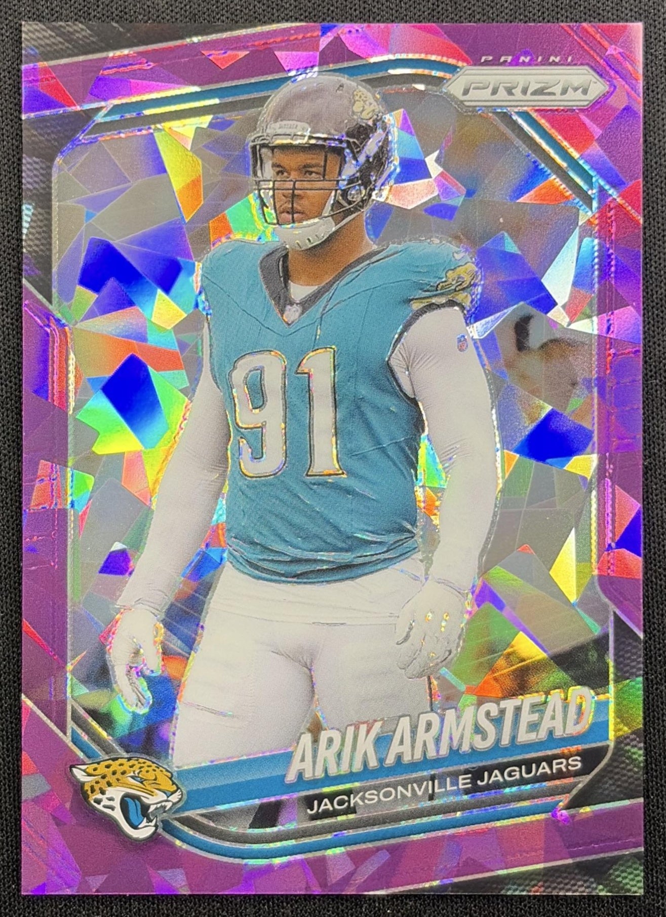 Arik Armstead 2025 Panini Prizm Purple Ice /225 Jaguars Jacksonville Jaguars