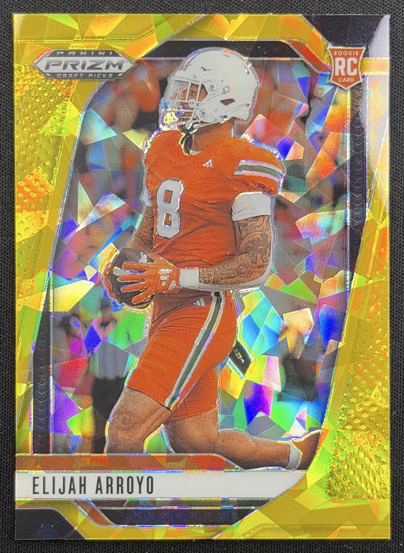 Elijah Arroyo 2025 Panini Prizm Draft Picks Gold Ice Seahawks