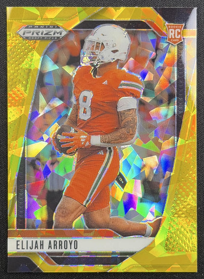 Elijah Arroyo 2025 Panini Prizm Draft Picks Gold Ice Seahawks