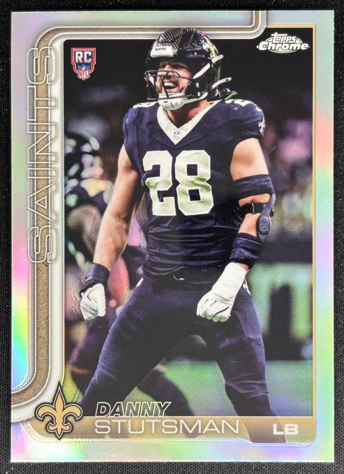 Danny Stutsman 2025 Topps Chrome Rookie Refractor Saints Default Title Football