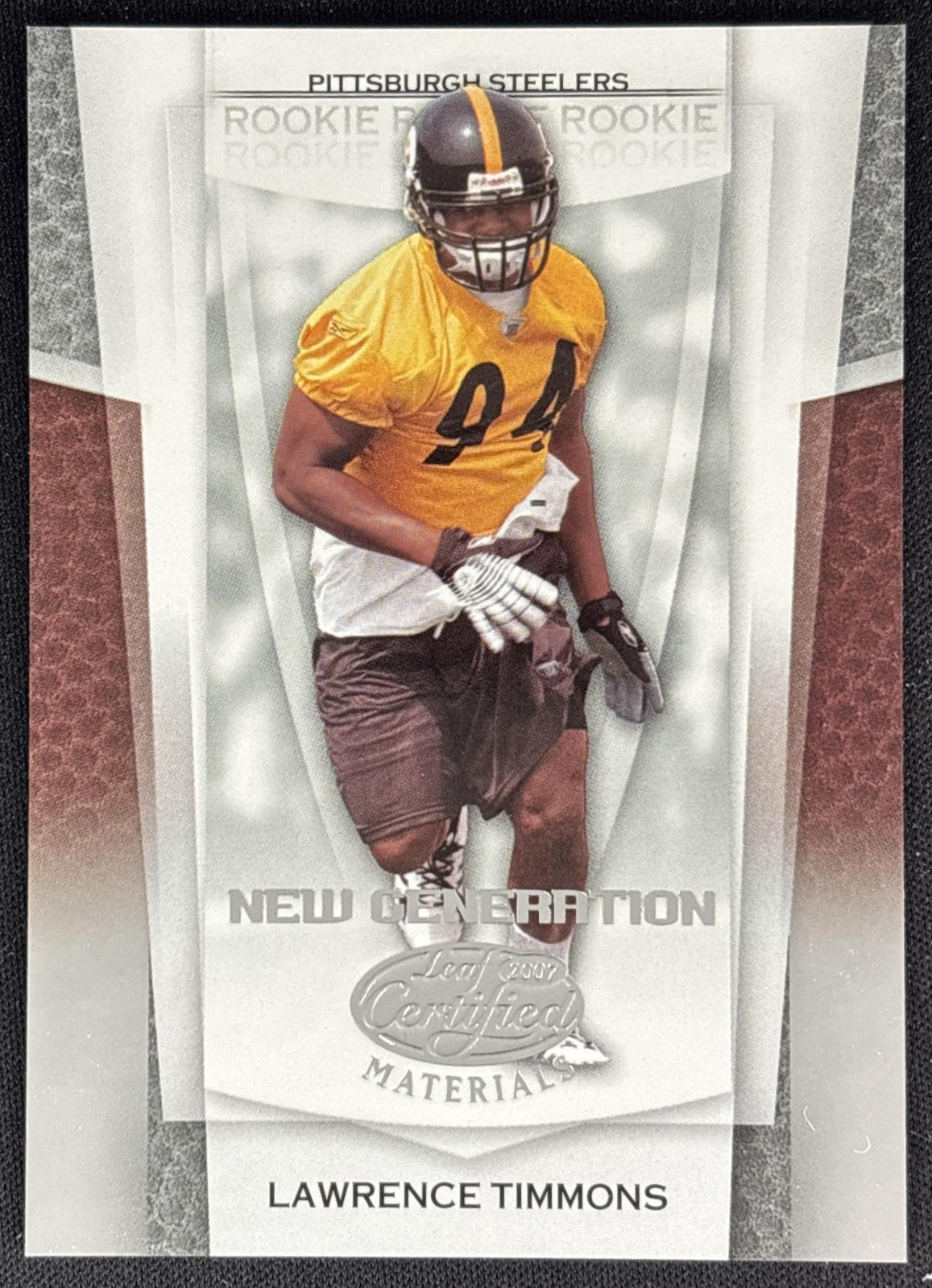 Lawrence Timmons 2007 Leaf Certified Materials /1500 Steelers front