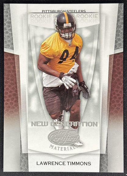 Lawrence Timmons 2007 Leaf Certified Materials /1500 Steelers front