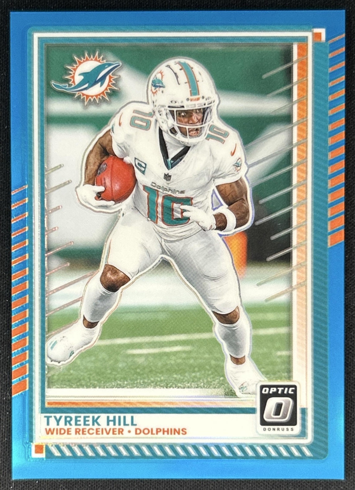 Tyreek Hill 2025 Panini Donruss Optic Aqua Prizm /349 Dolphins