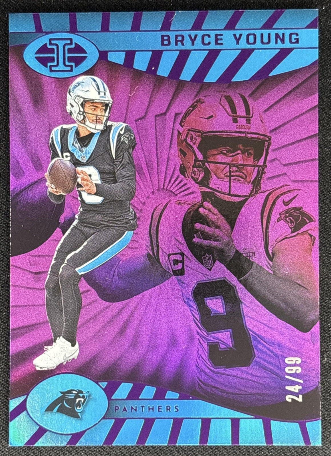 Bryce Young 2024 Panini Illusions Purple Trophy Collection /99 Panthers